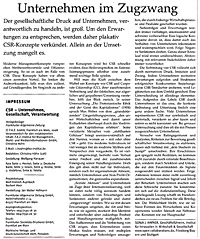 FAZ Artikel - Unternehmen im Zugzwang